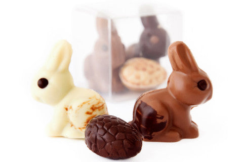 Chocolate Bunny Combo (two bunnies + 2 small eggs)