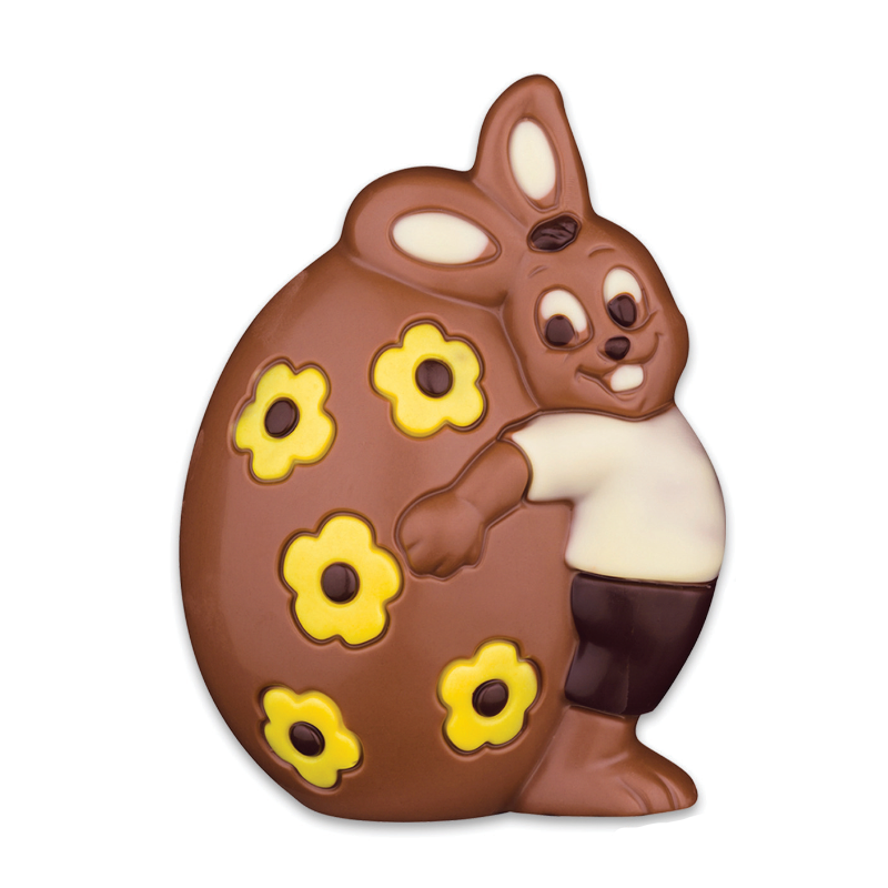 Milk Chocolate Bunny and Flower Egg