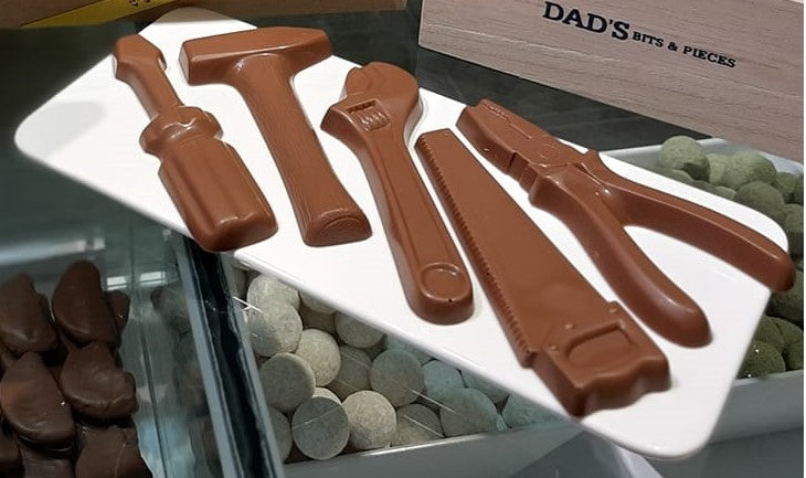 Fathers Day Dads Bits Box with a Handmade Chocolate Toolkit
