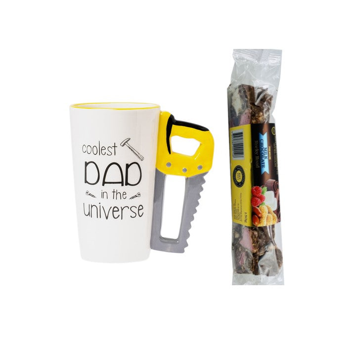 Fathers Day Coolest Dad In the Universe Mug with a choice of Rocky Road