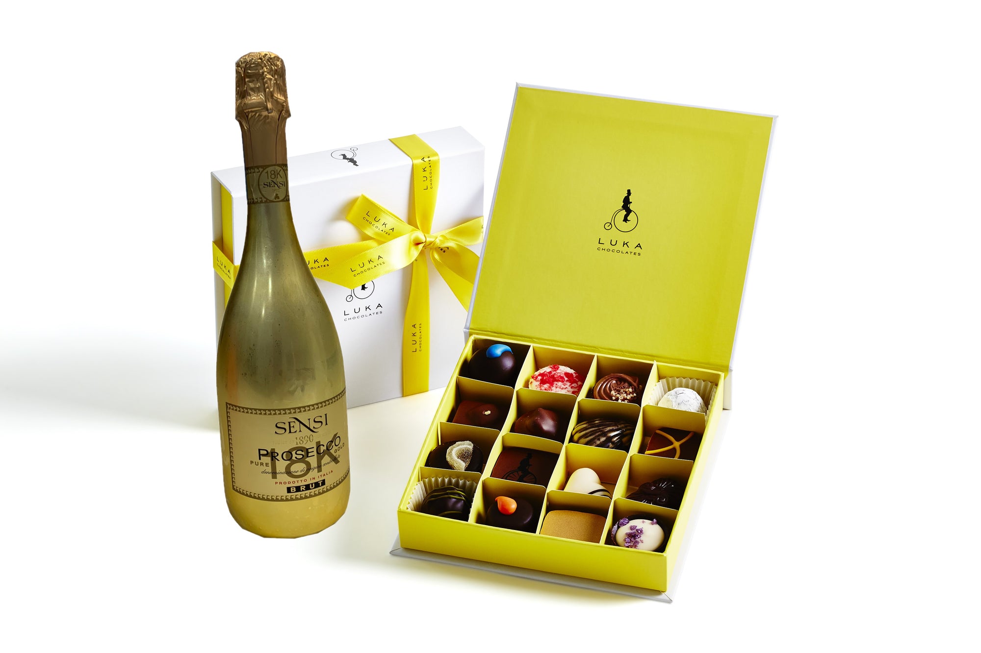 Chocolate Gift Box paired with a 750ml bottle of Sensi Prosecco