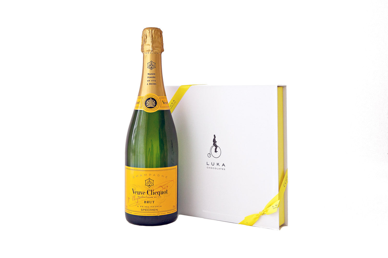 Veuve Cliquot Champagne and 36 hand made chocolates