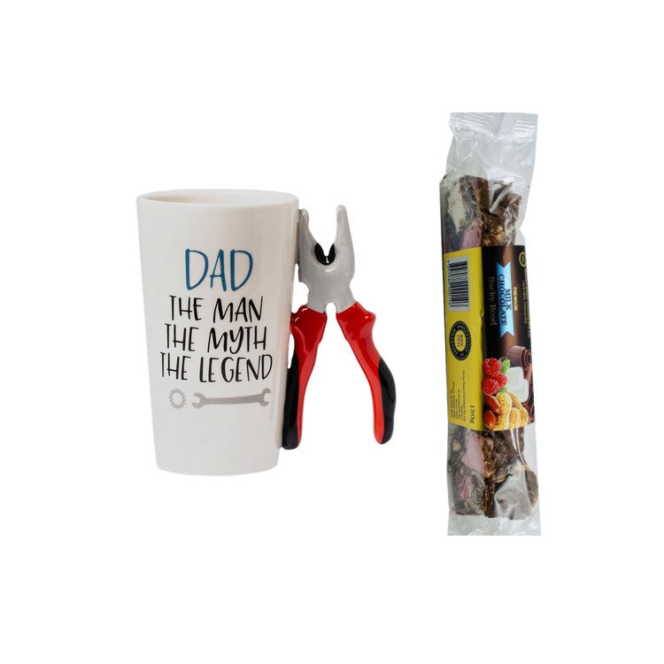 Fathers Day the Man, the Myth, the Legend Mug with a choice of Rocky Road